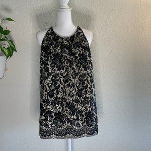 💕 Floral Lace Pattern Sleeveless Top